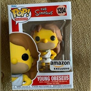 NEW FUNKO POP! Television THE SIMPSONS YOUNG OBESUS HOMER 1204 AMAZON EXCLUSIVE